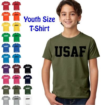 USAF Air Force Kids Boys Girls T Shirt Child Children YOUTH FIT Tee T Shirt