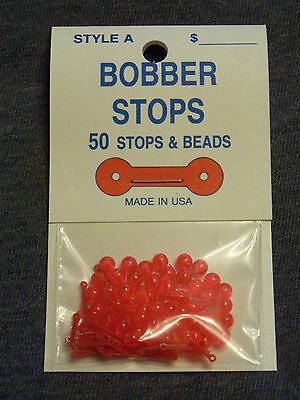 Bobber Stops & Beads - 50 Pack - Style A - 2 Hole