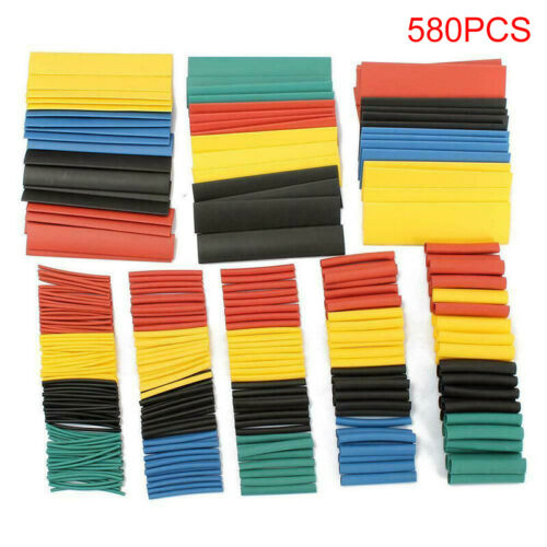 580Pcs Heat Shrink Tubing Insulation Shrinkable Tube 2:1 Wire Cable Sleeve*sh