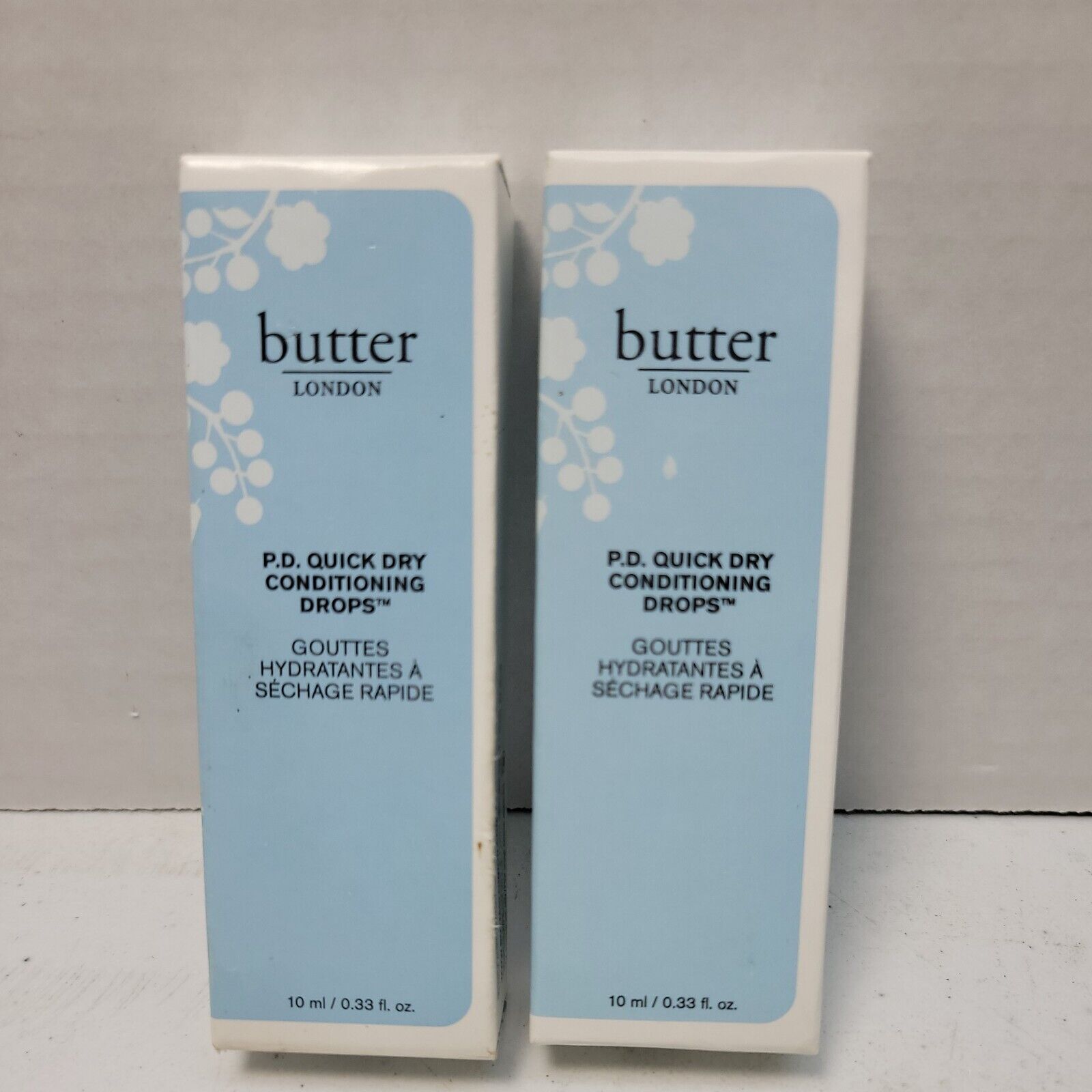 2 Butter London P.D. Quick Dry Nail Conditioning Drops dry oil serum. NIB