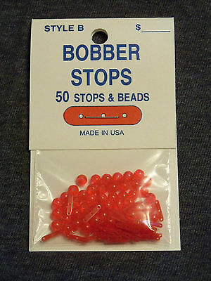 Bobber Stops & Beads - 50 Pack - Style B - 3 Hole