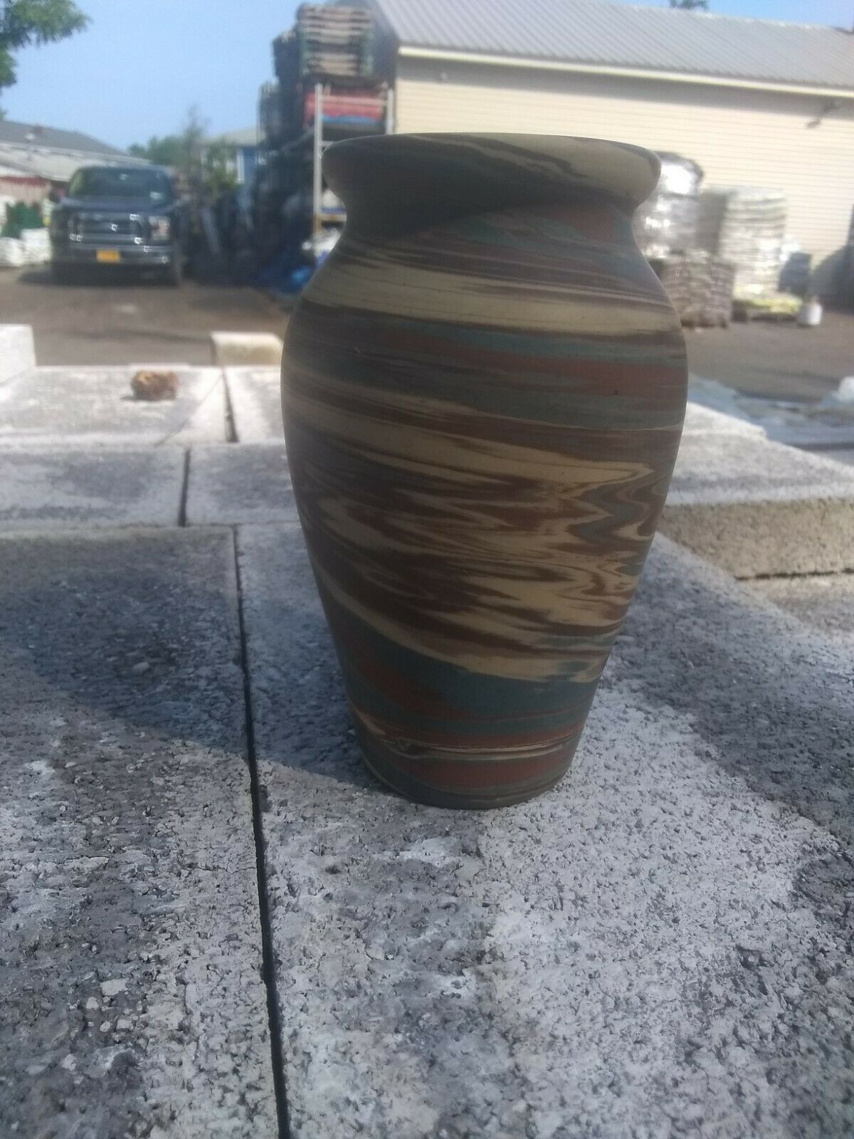 Antique Niloak Pottery Mission Swirl 5 1/2" Vase
