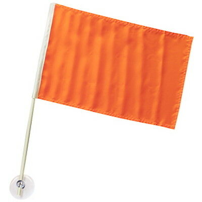 12 Inch X 18 Inch Suction Cup Mount Orange Ski Warning Flag For Boats