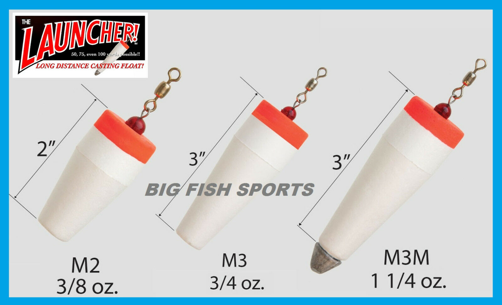 Flex Coat Launcher Long Distance Casting Float Free Usa Shipping! New!